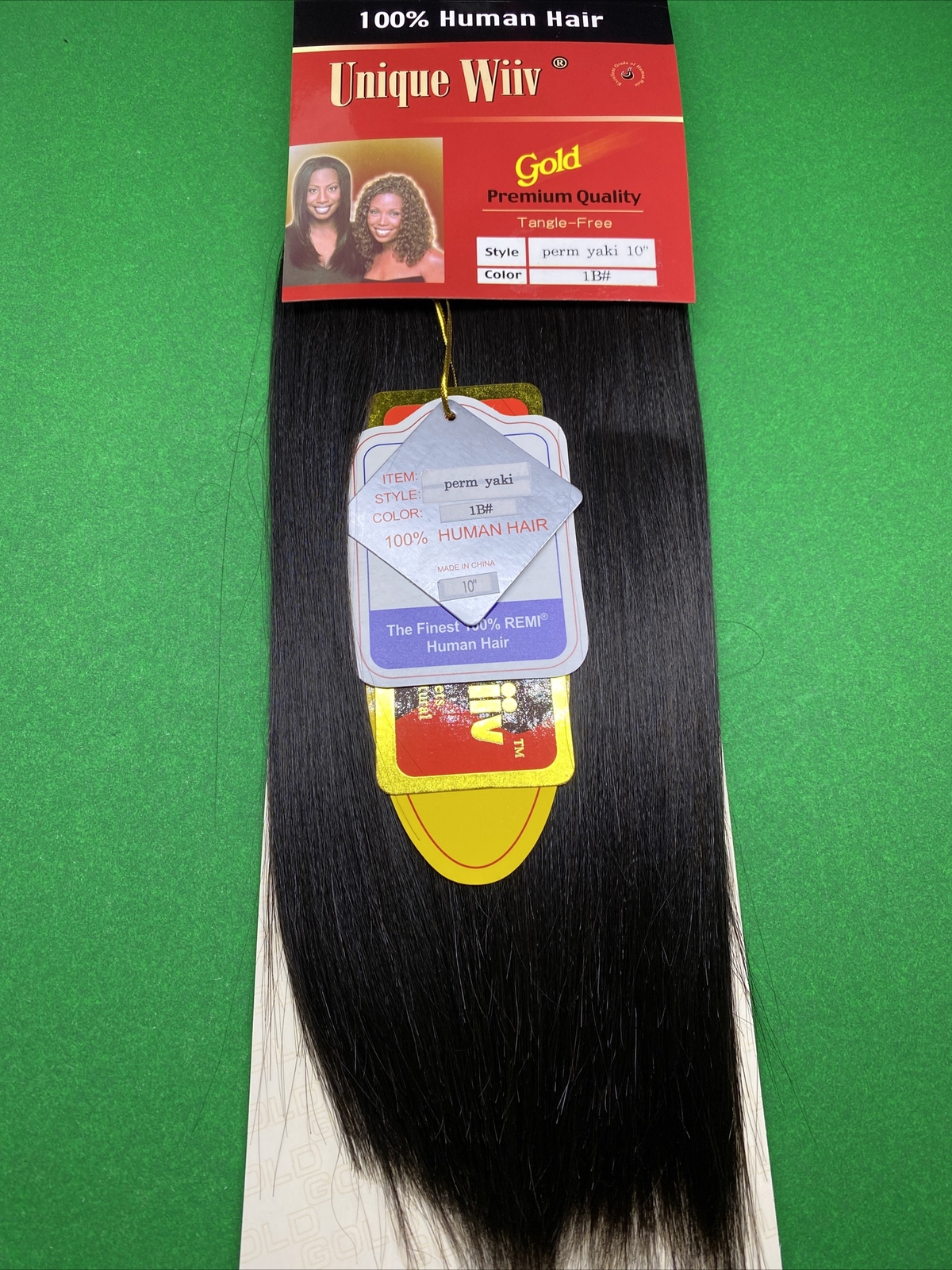 Unique_Wiiv_100% Human Hair SILKY WEAVE_10″_#1B_by BOHYME