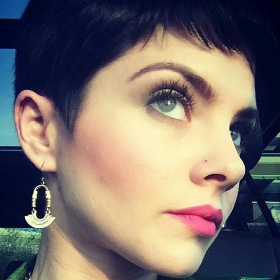 100% Human Hair Sexy Pixie Wigs For Black Women Short Pixie Cuts Wigs Short Hair