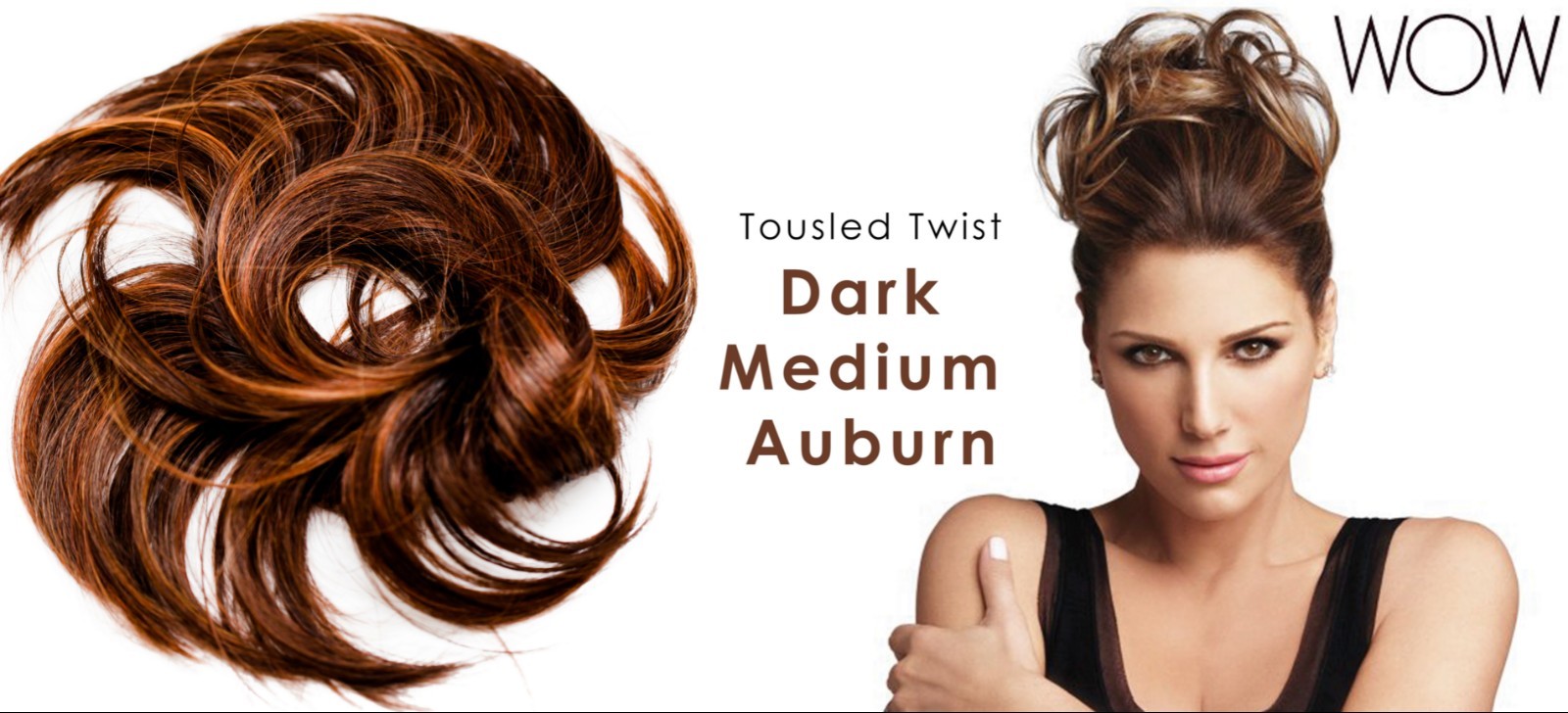 Secret Extension Wow Luxhair Tousled Twist Daisy Fuentes Dark/Medium Auburn