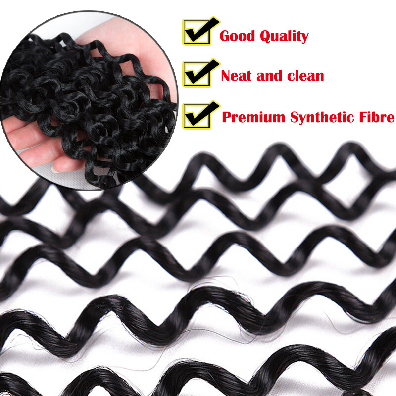 100% Natural Crochet Deep Wave Curly As Human Hair Extensions Woman Water Wave
