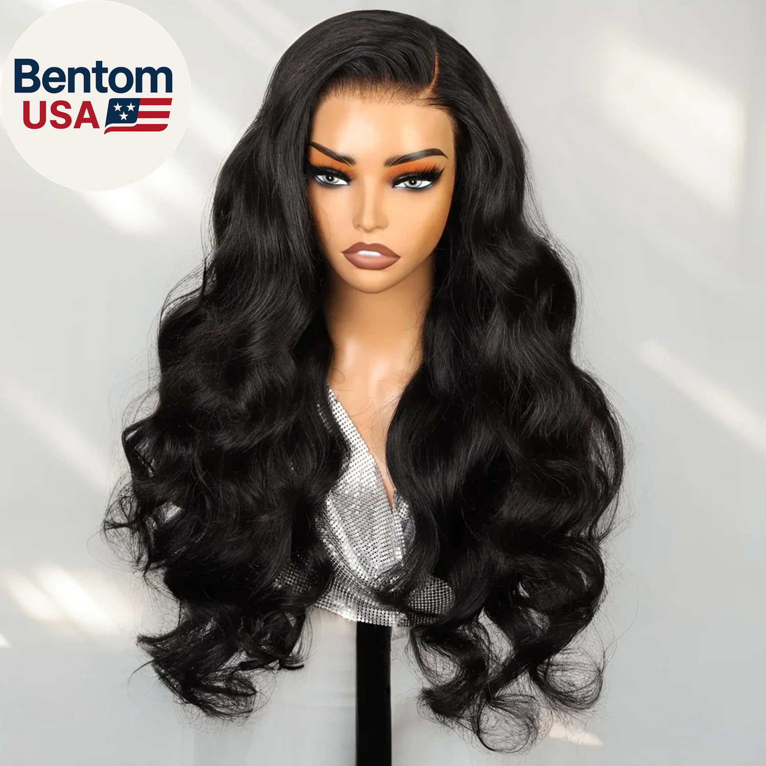 13X6 Lace Front Wigs,Glueless Synthetic HD Transparent Lace,200% Density Body Wa