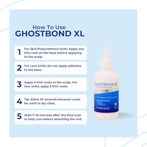 Invisible Wig Bonding Glue 5oz – Water & Oil-Resistant, Non-Toxic, Light Hold fo