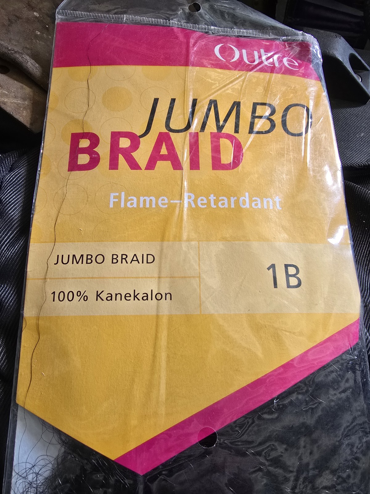 Outre Jumbo Braid 100% Kanekalon Flame Retardant Hair Extension 1B