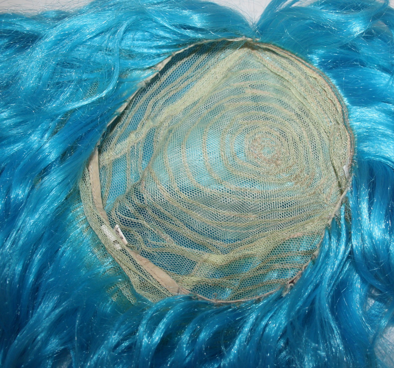Long Blue Curly Ringlets Wig with Bangs Costume Cosplay Mermaid