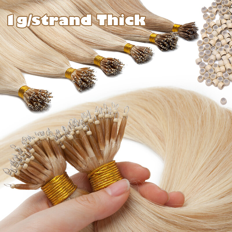 CLEARANCE Thick Micro Loop Beads Nano Ring Tip Remy Human Hair Extensions 150G
