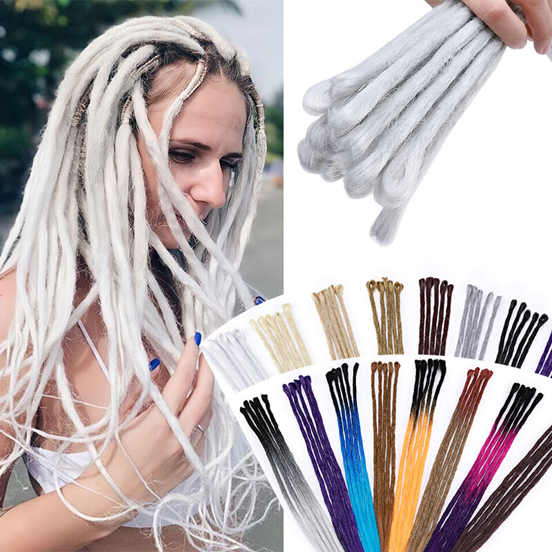 20 Inch 24 Inch Pre-Looped Dreadlocks SE Dreads Locs Synthetic Hair Extensions