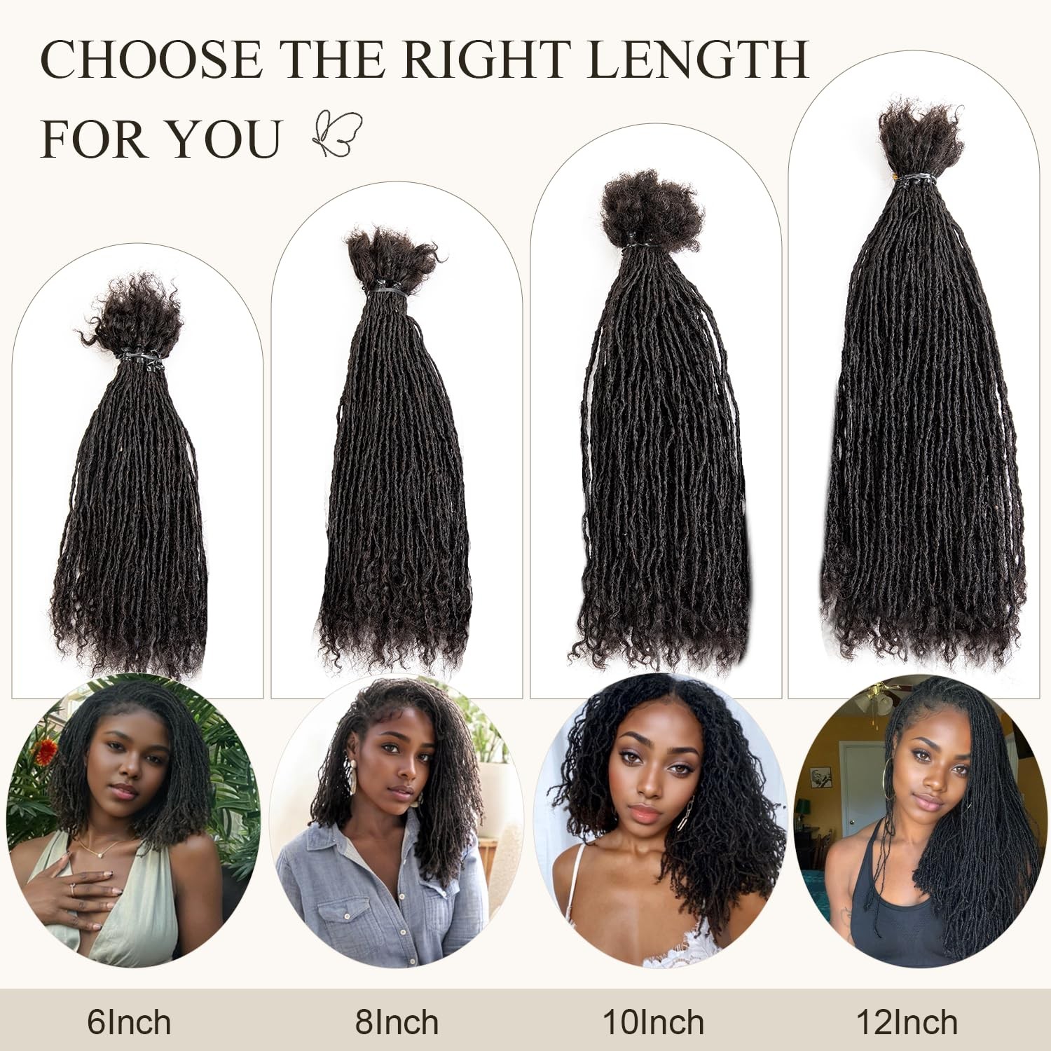 DAIXI Handmade Interlocking Sisterlocks Curly Tips 100% Real Human Hair Permanen