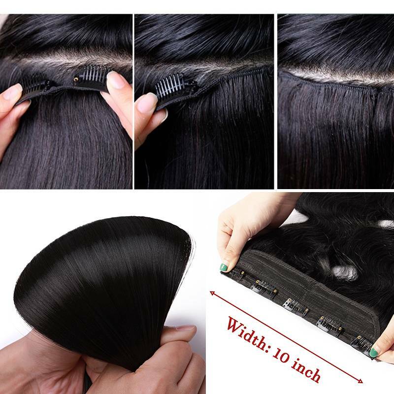 Thick Synthetic Full Head Clip In Hair Extensions Long Straight Hair Extentions
