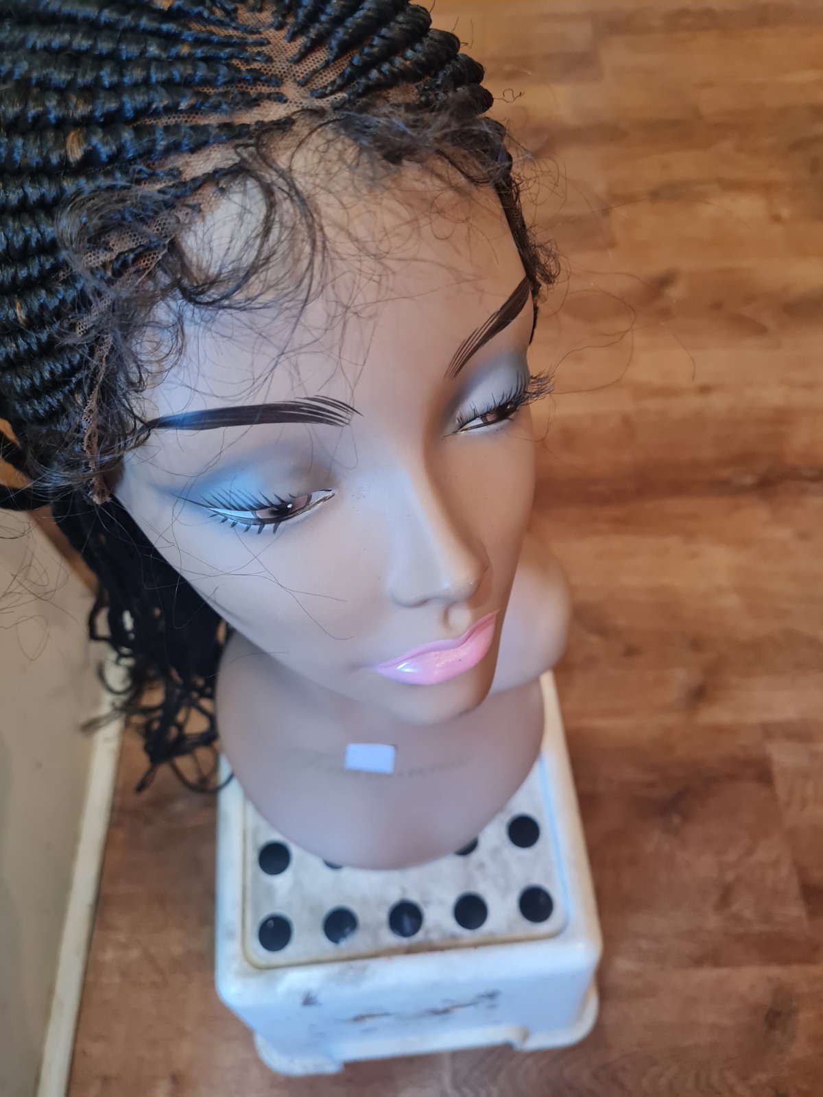 Braided Wig For Black Women Cornrow Braids Lace Front Synthetic Fiber