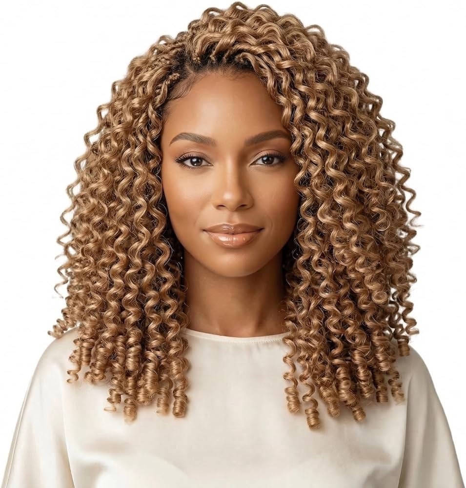 8 Packs Burmese Curly Crochet Hair 18inch Knotless Pre-Separated Crochet Hair
