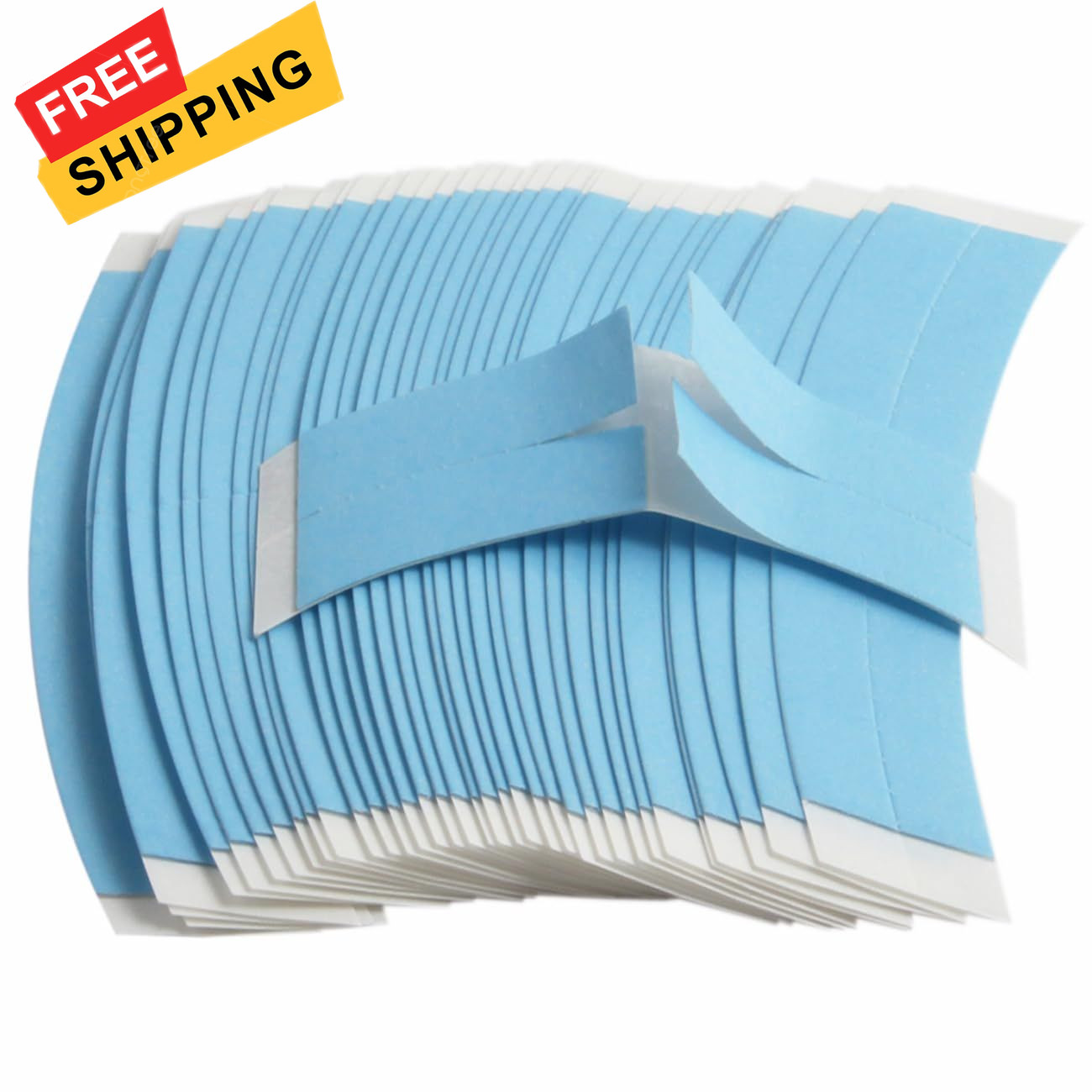 FeiHong 36 Pcs Lace Front Tape 7.7 × 2.2 cm / 3 × 0.87 inches, Blue-36 Pieces