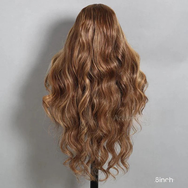 Pre-Cut 13×4 Glueless HD Lace Front Wig Human Hair Piano Color Natural Hairline