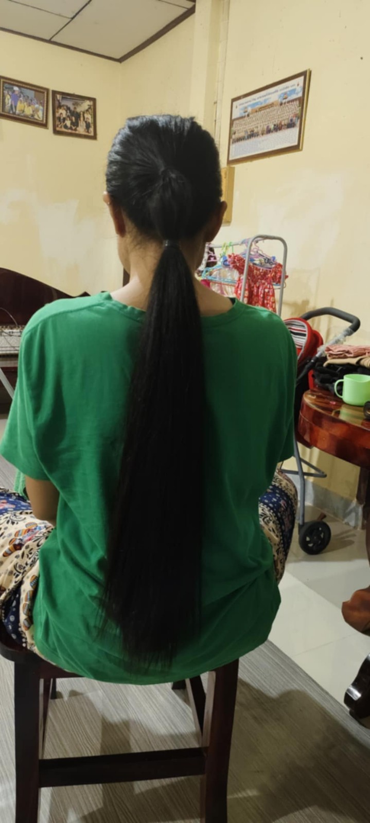25″ Natural Human hair Ponytail fresh cut 130g A111