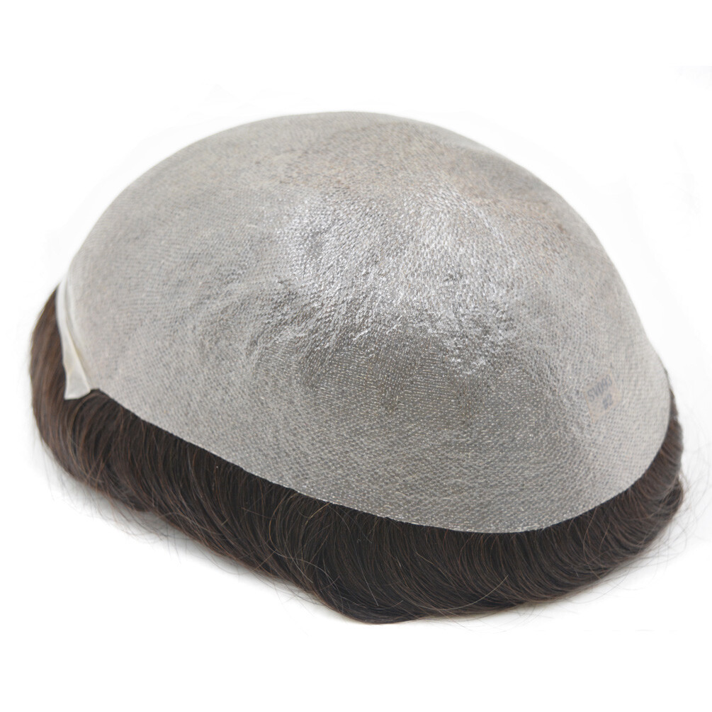 0.04MM Poly Thin Skin Hairpiece Men’s Super Thin Skin Toupee Hair System for Men