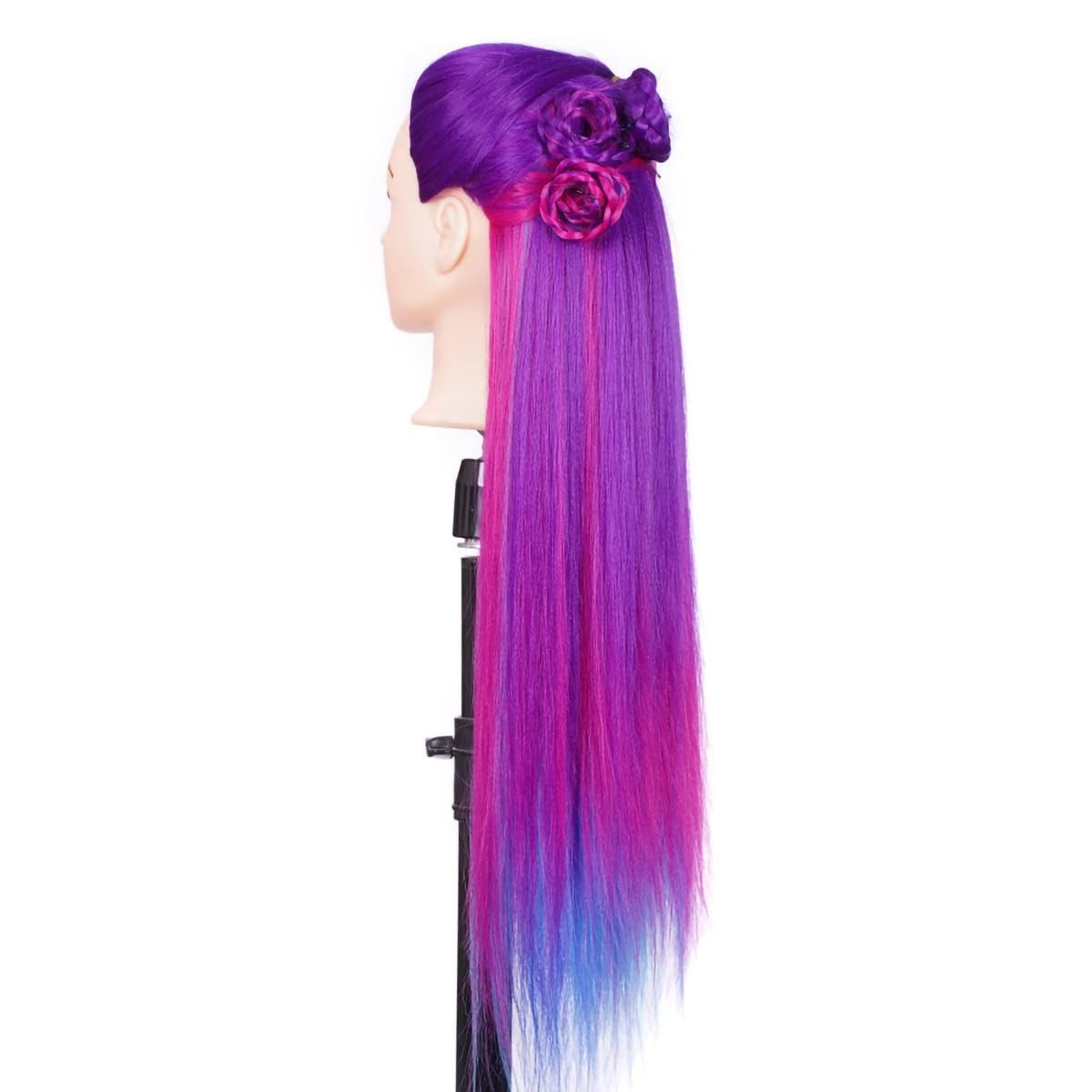 Training Head 26″-28” Mannequin Head Hair Styling Manikin Cosmetology Doll H…