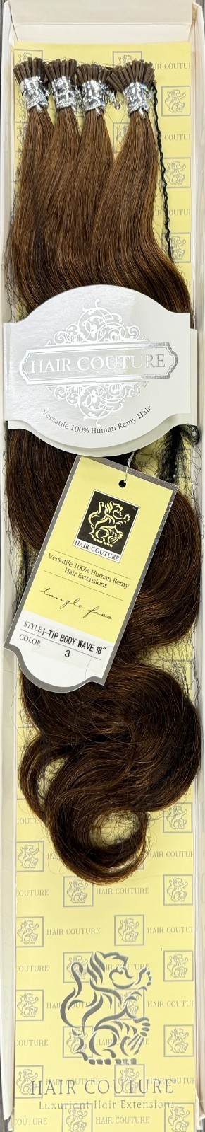 Hair Couture Versatile Human Remy Hair 18″ I-Tip Extensions Body Wave 120pcs #3