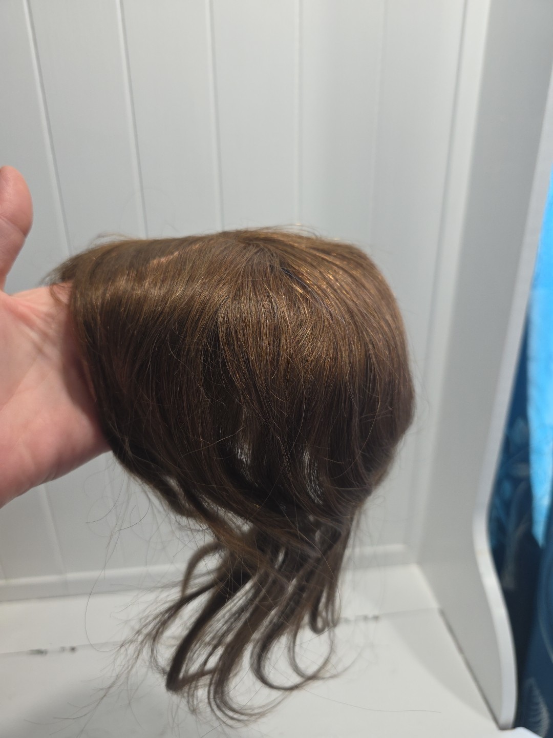 Hair Pieces New Redish Brown W Bangs Seamless Beauty Effortless Wig