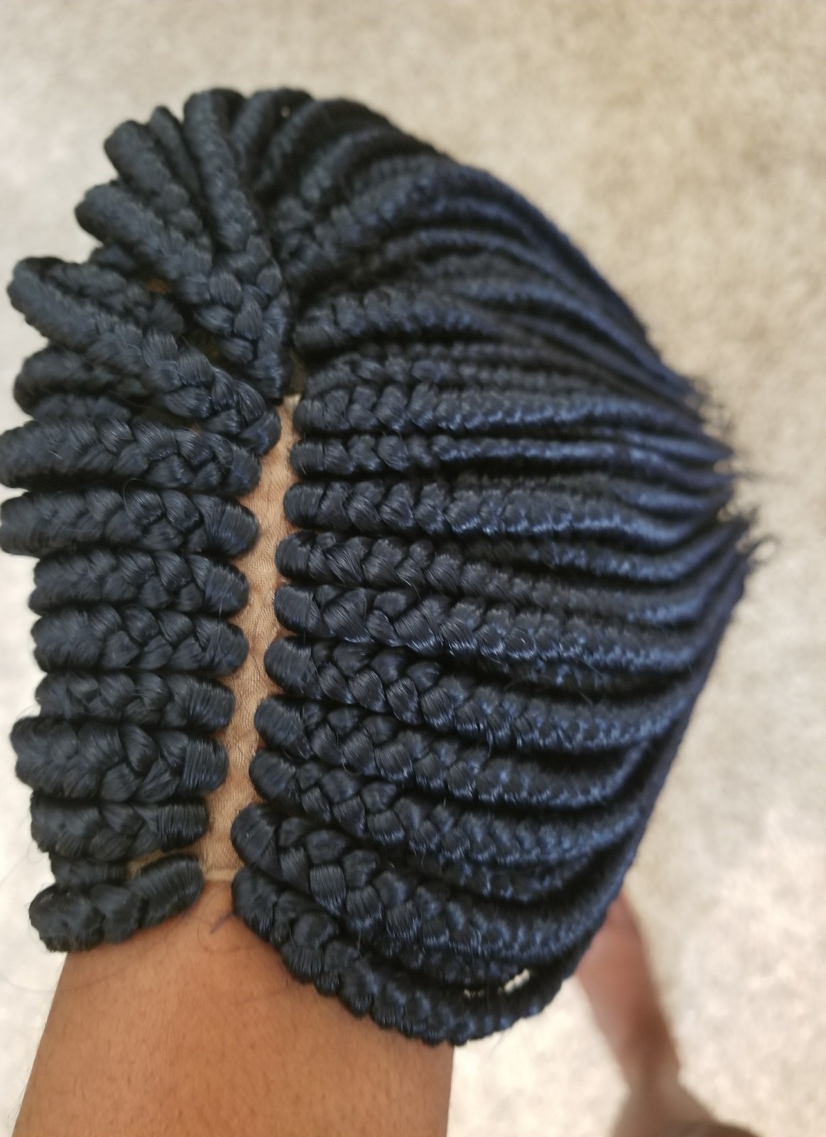 Fully Handmade 26” to 28” Micro Box Braid Wig Navy Blue
