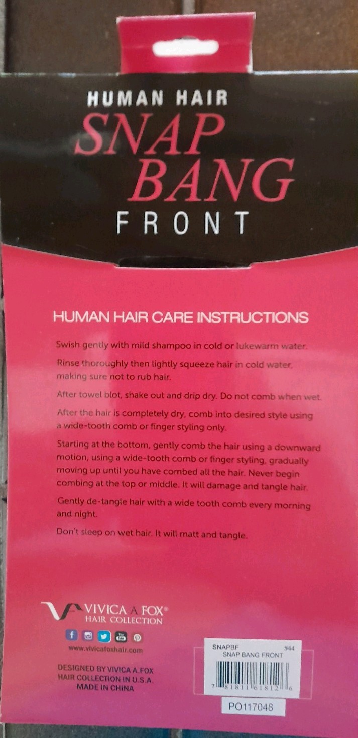 2 NEW Viveca Fox Snap Bang Front Hairpieces Color 44 Gray blend