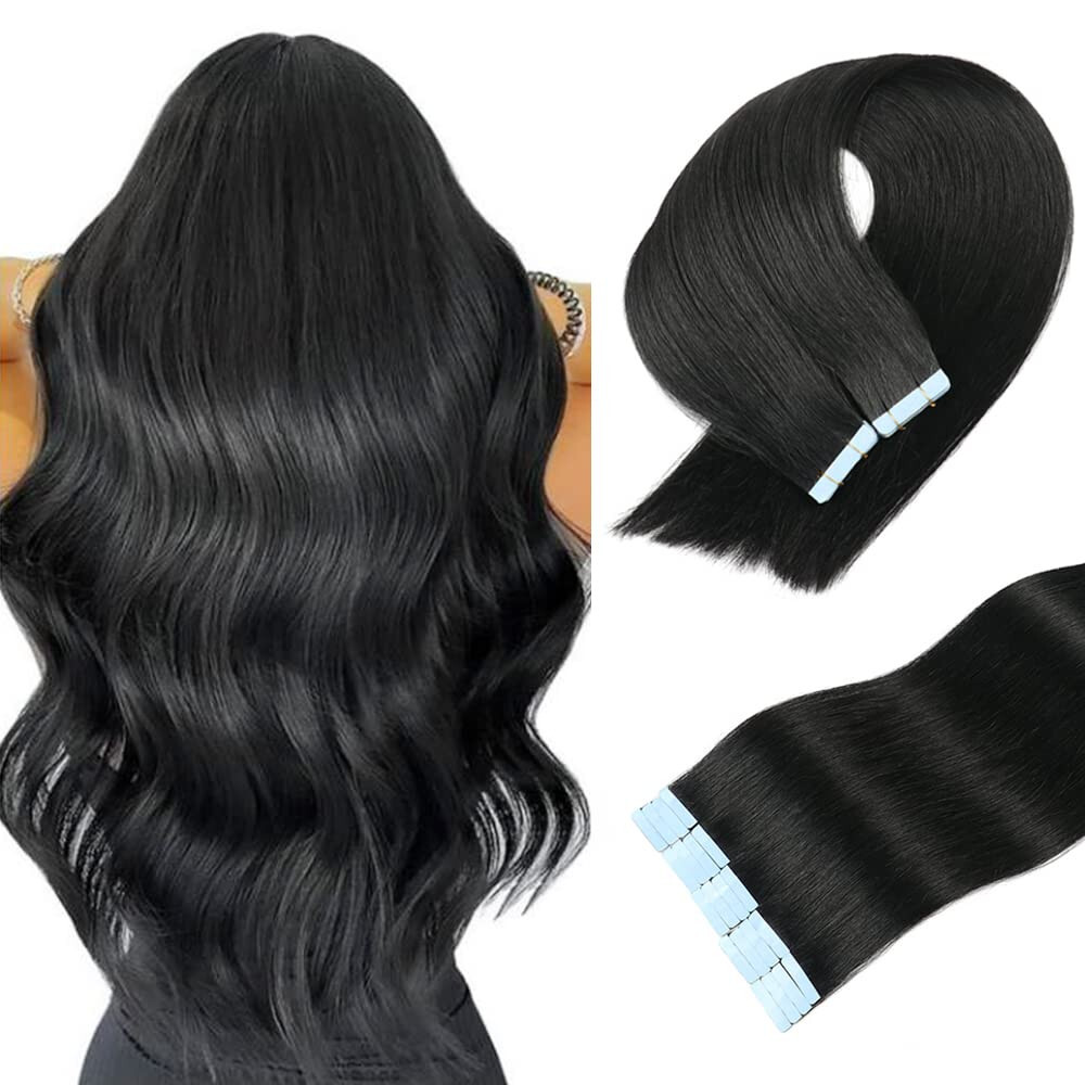 Seamless Tape-Ins Human Hair Extensions Real Remy Skin Weft Highlight Blonde 15A