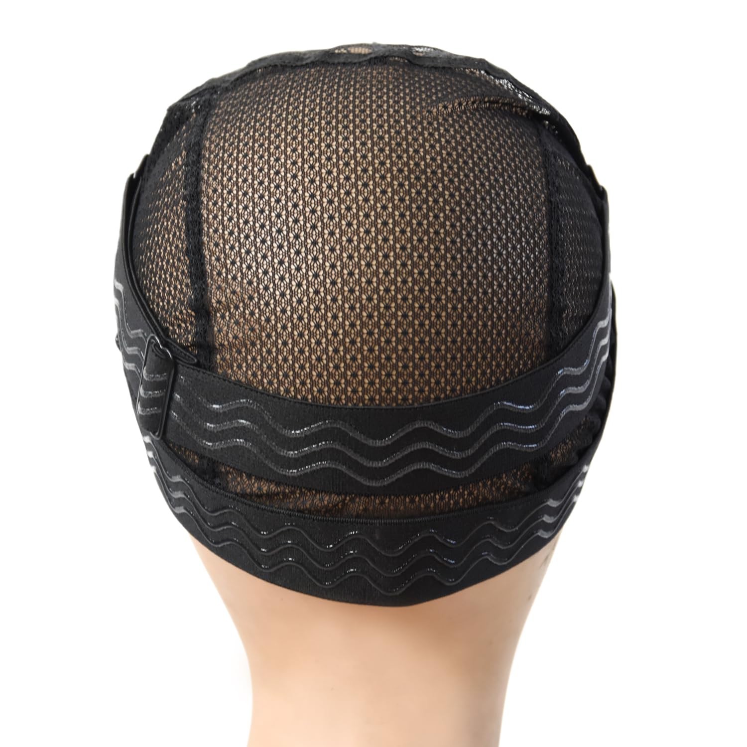1 Pc Black Lace Mesh Weaving Wig Cap Silicone Grip Elastic Band with…
