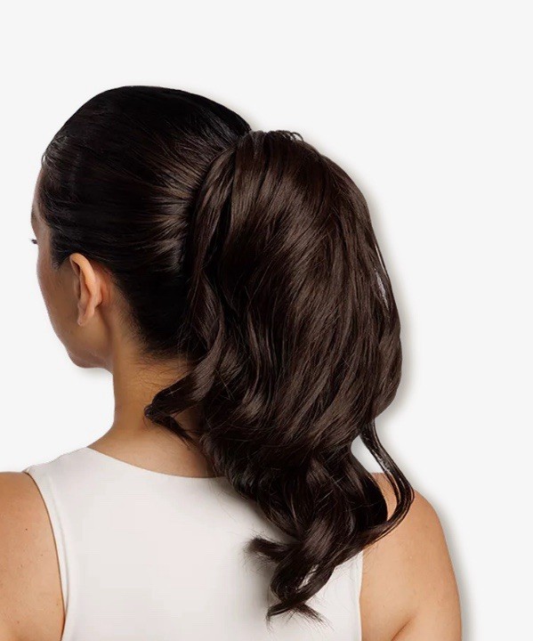 Dark Brown Wavy Ponytail Synthetic Hair Extension 18-25in