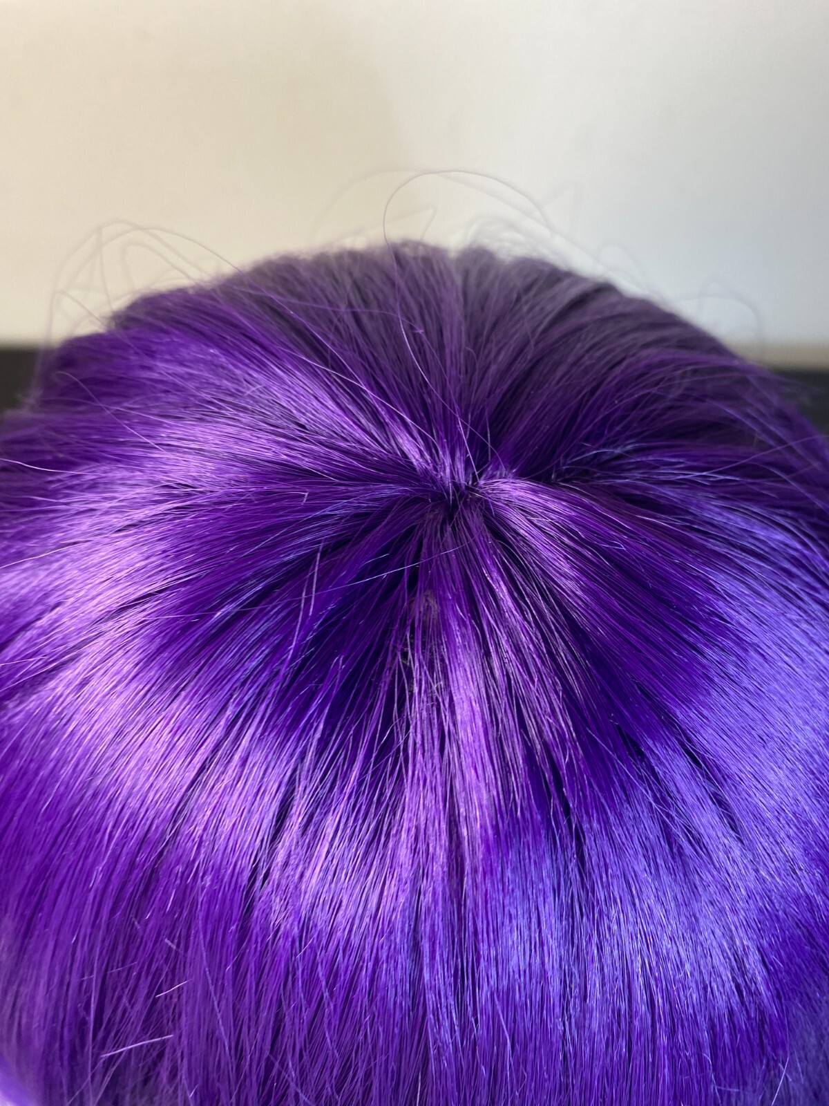 Beshe Purple Bob Curtain Bangs Wig Change of Pace Costume Collarbone