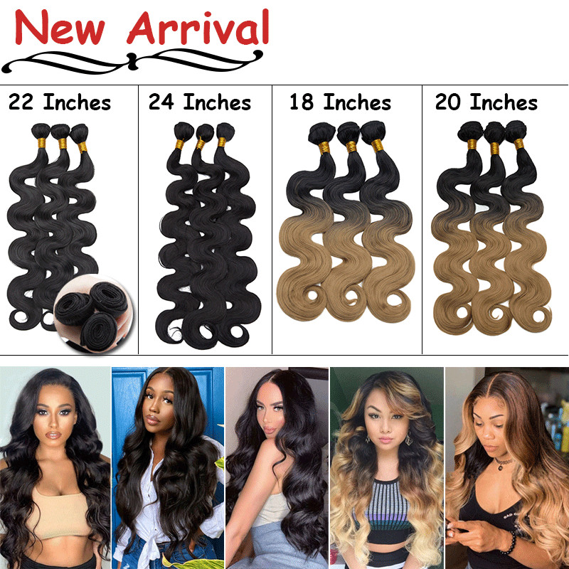 Brazilian Body Wave 100% Soft Hair Piece 3 Bundles 300g As Human Hair Extensions