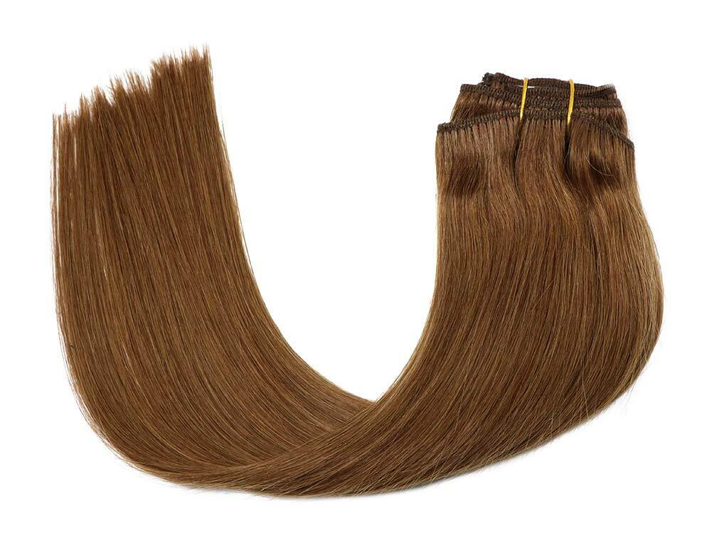 Double Weft Hair Extensions Sew In Weave Remy Brazilian Human Hair Highlight100g