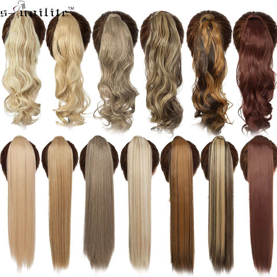 Lady Ponytail Real Natural Wrap on Clip in Hair Extension As Human Pony Tail US