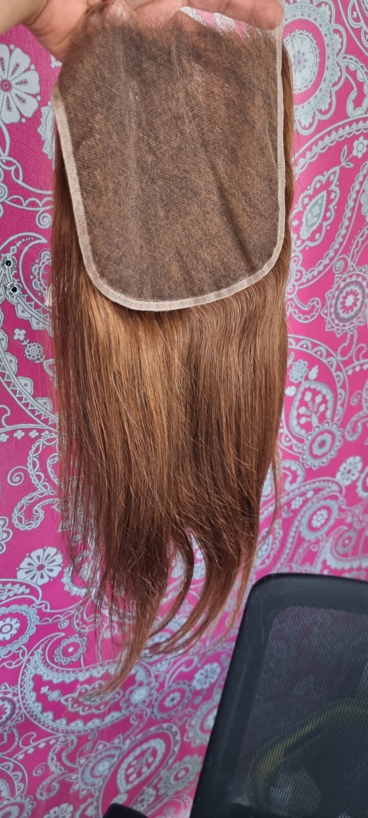 12A BRAZILIAN 18INCHES 7X7 CHESTNUT BROWN 6# WIDIEST LACE CLOSURE STRAIGHT 90g