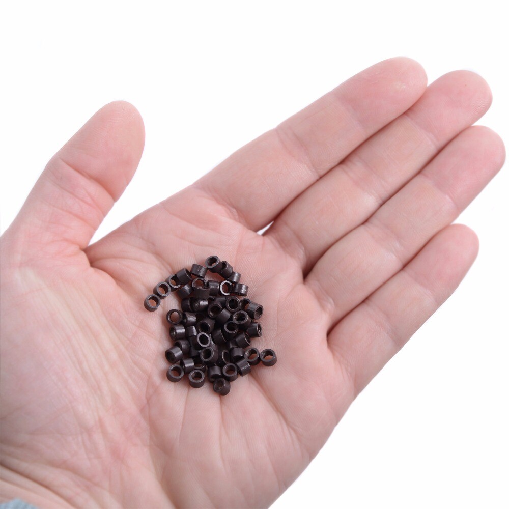 Fusion Screw Threaded Micro Ring Beads 4mm For Stick I-Tip Hair Extensions