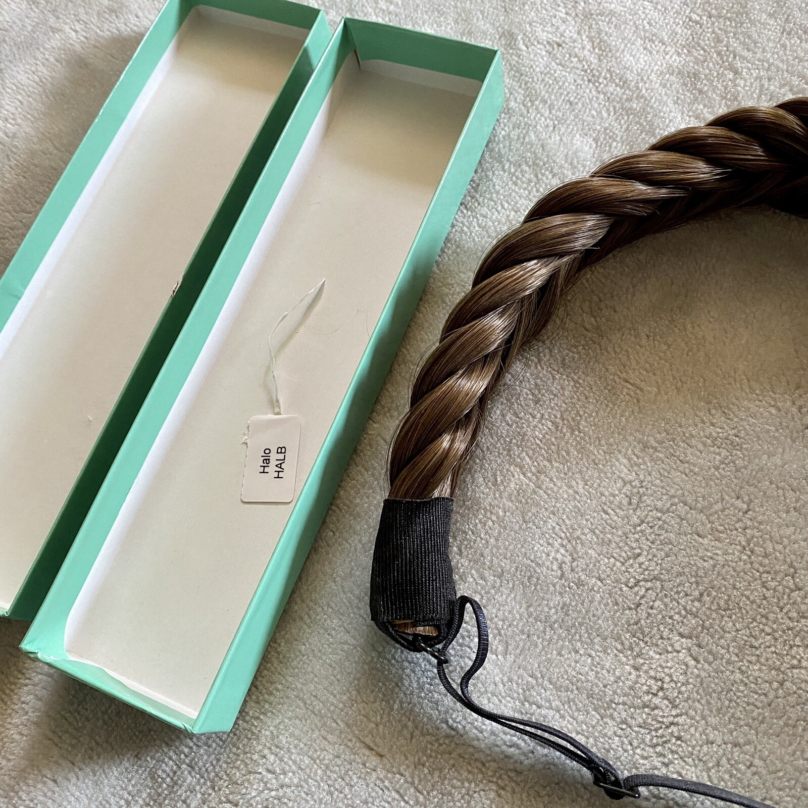 Madison Braid. Ashy light brown Color. Two Strand Hair Piece. 1.5” Wide