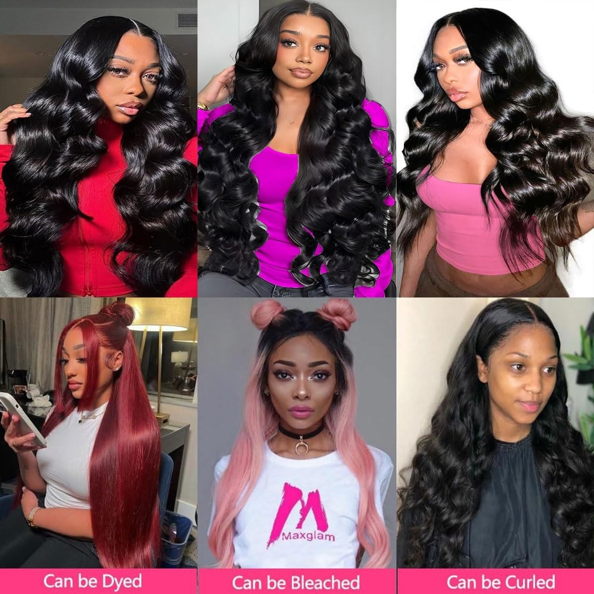 15A Body Wave Human Hair Bundles with 13×6 Lace Frontal Closure, 16-20 inch
