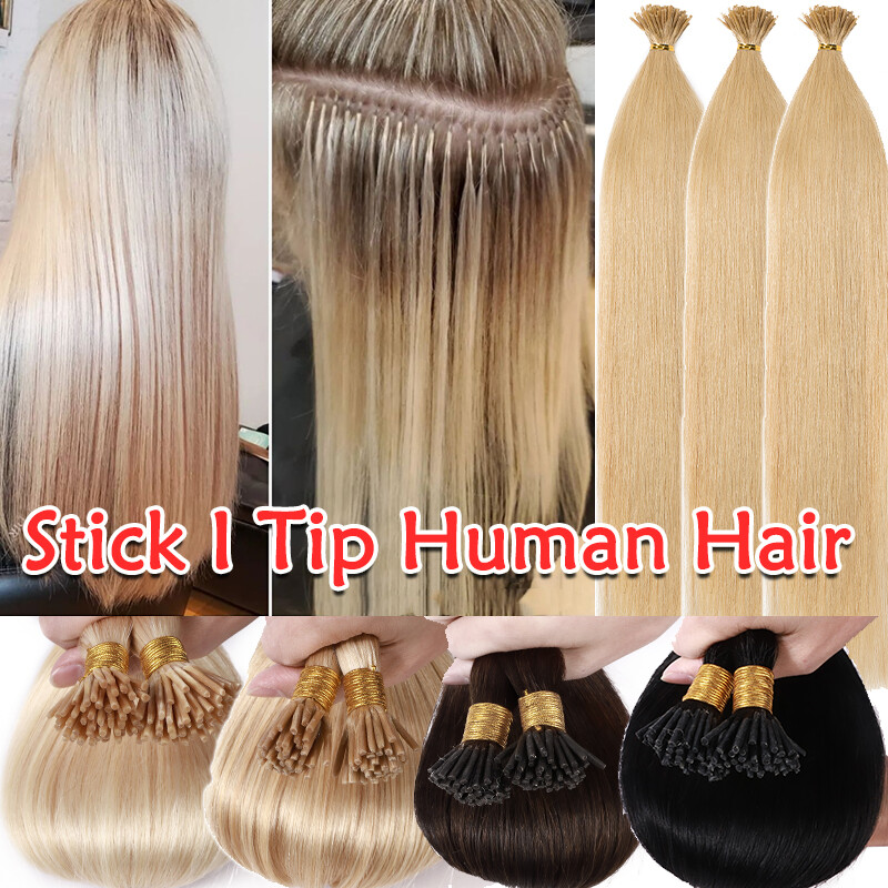 50G-150G Thick Stick I Tip Hair Extensions 100% Real Human hair Bonding Keratin
