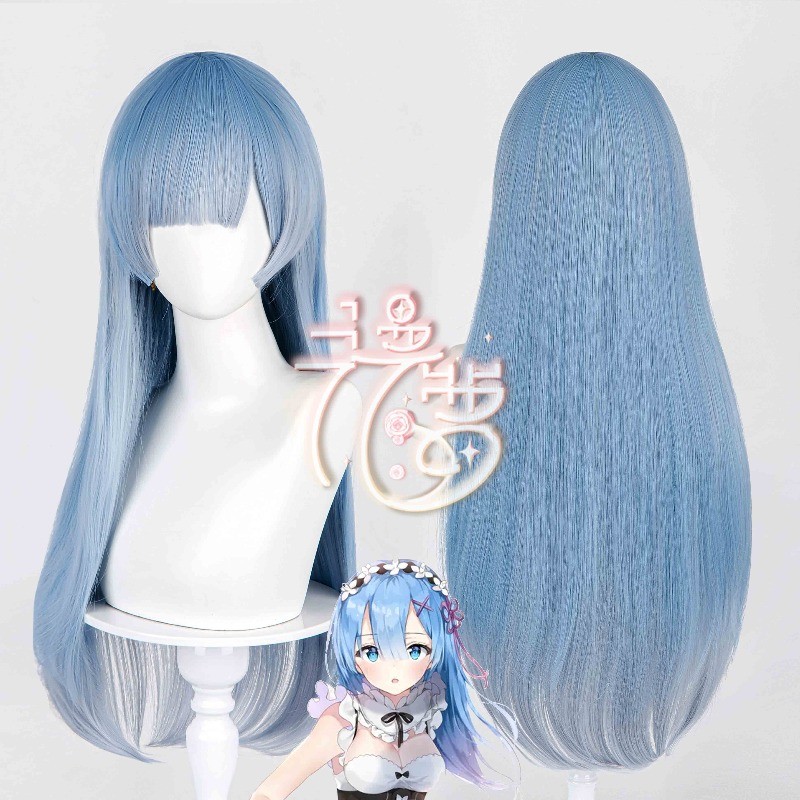 Re:ZERO-Starting Life in Another World Rem Ram Long Wigs Cosplay Halloween Pink