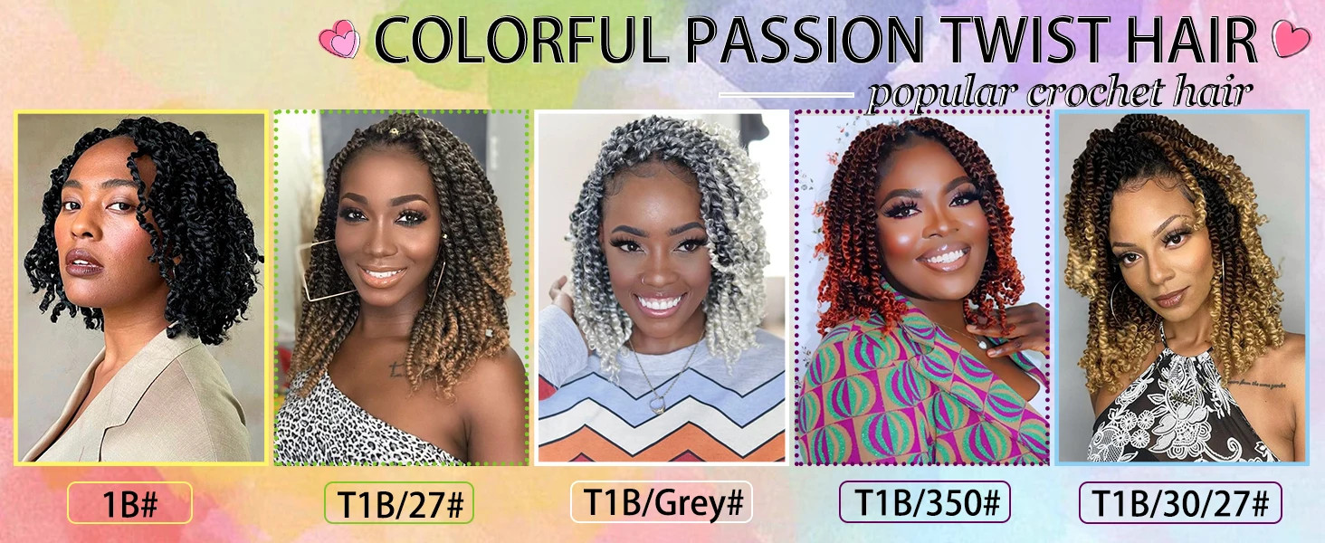 Pre-twisted Passion Twist Crochet Hair looped Synthetic Braiding Hair Extensions