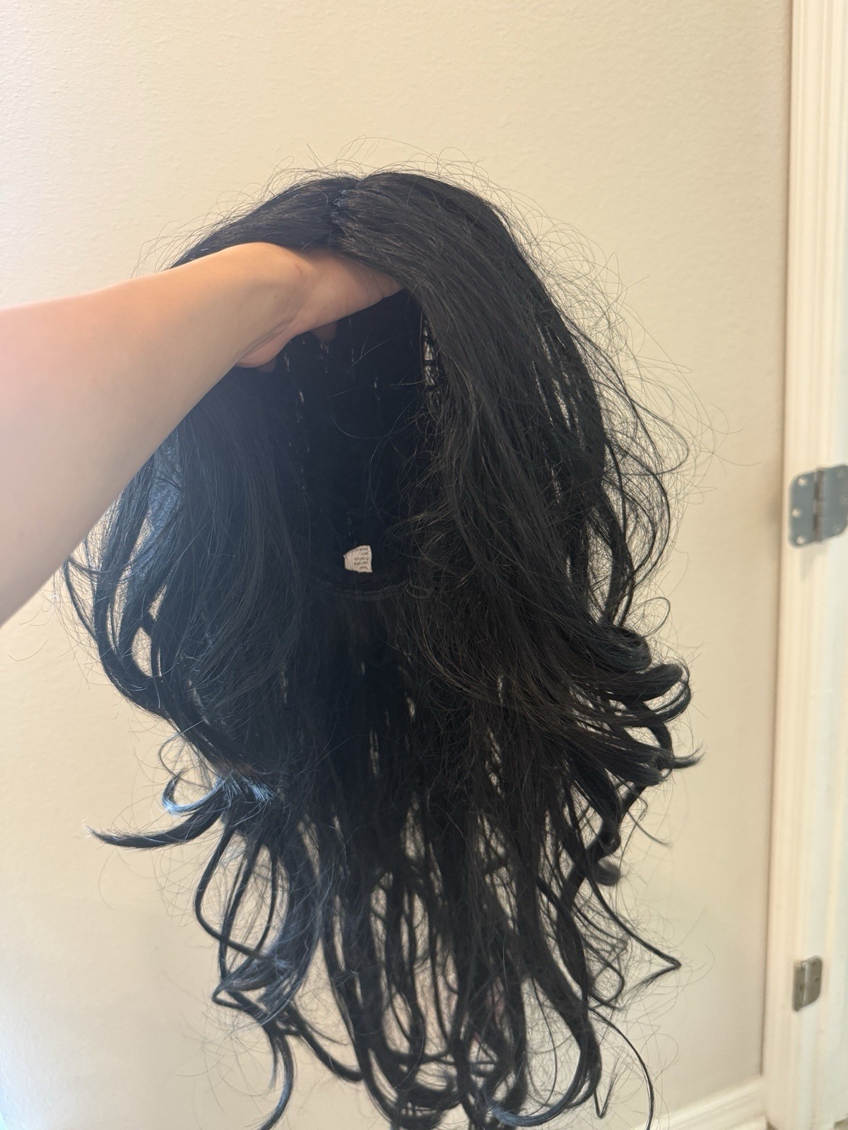 Black Wig Long Curly Wavy Costume Cosplay Halloween Daily Wear ~26″