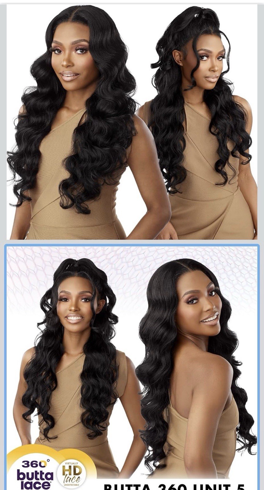 Butta Lace 360 HD Lace Body Wave Wig Black Glueless Pre-Plucked Heat Resistant