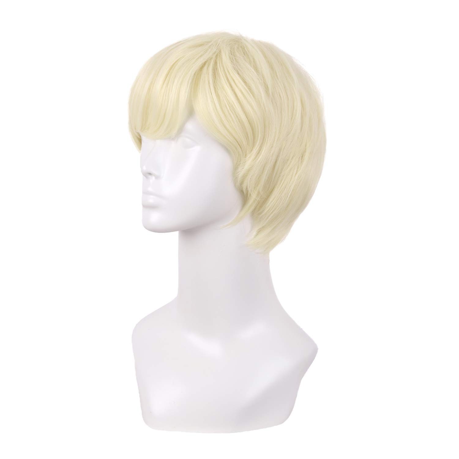 High-Quality 10 Inch Curly Wig in Light Blonde – Synthetic & Heat Resistant