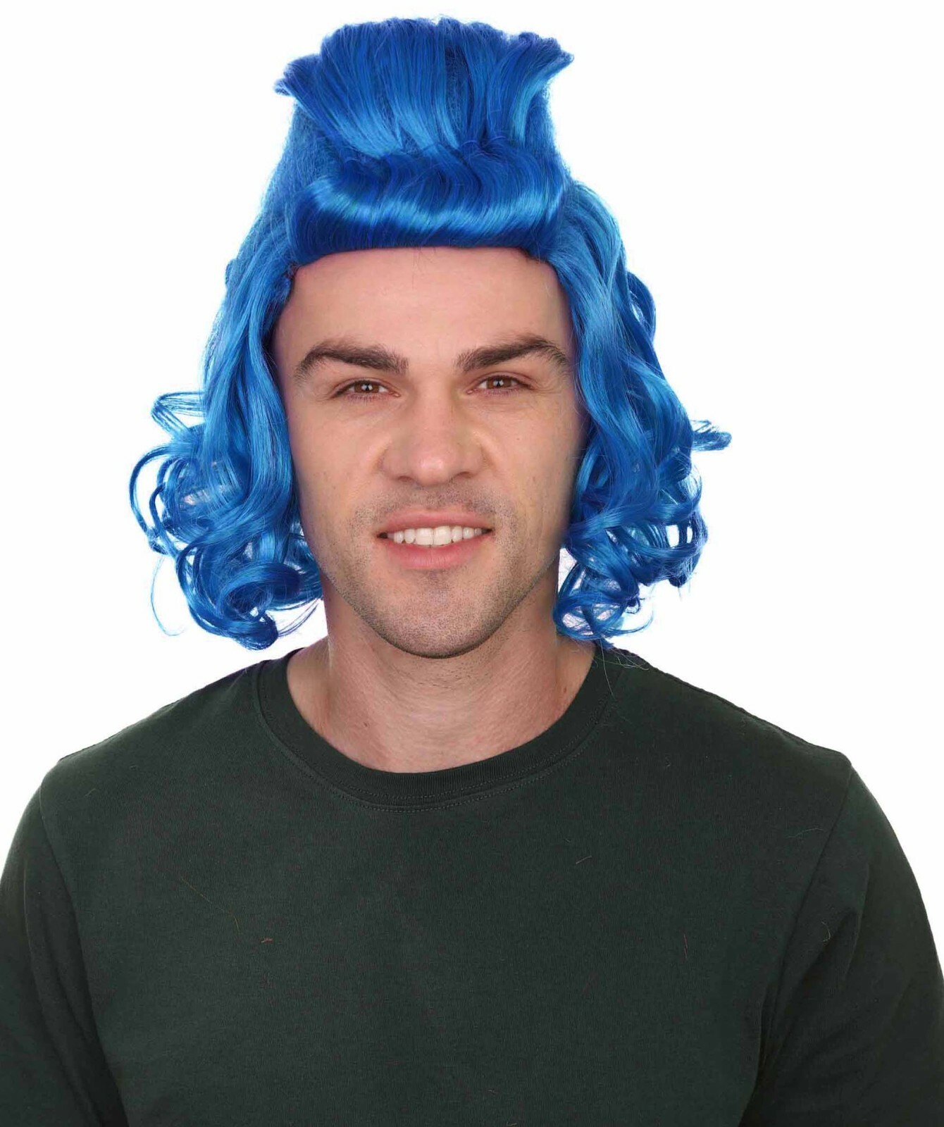 Blue Mens Wig | Cosplay Halloween Wig | Premium Breathable Capless Cap HM-294