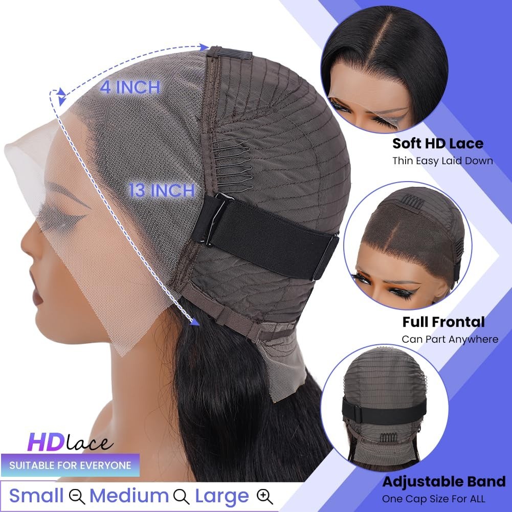 Natural Color 13×4 Body Wave Lace Front Wig – Soft, Thick, and Versatile 18 Inch