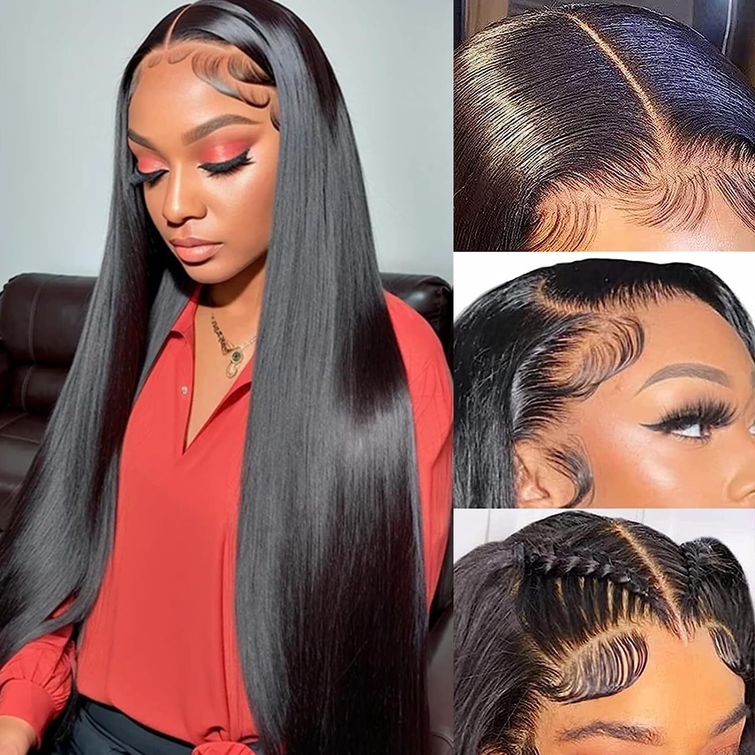 5×4.5 Silk Base Full Lace Human Hair Wig Pre Plucked Silk Top Full Lace Wig
