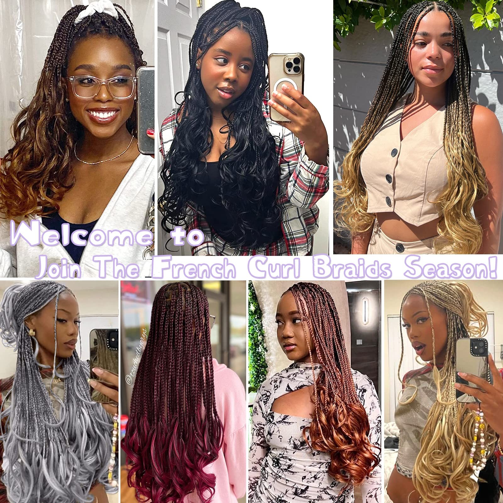 French Curl Crochet Braids 12 Inch Goddess Box Pre-Looped Hair Soft Lightweight
