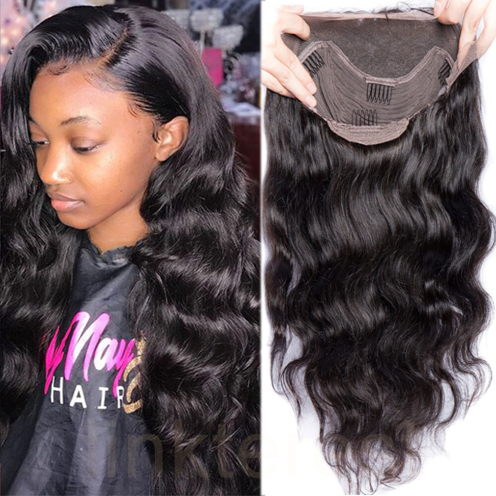 Kinky Curly Lace Front Wig 100 Real Malaysian Virgin Human Hair Wigs Baby Hair P