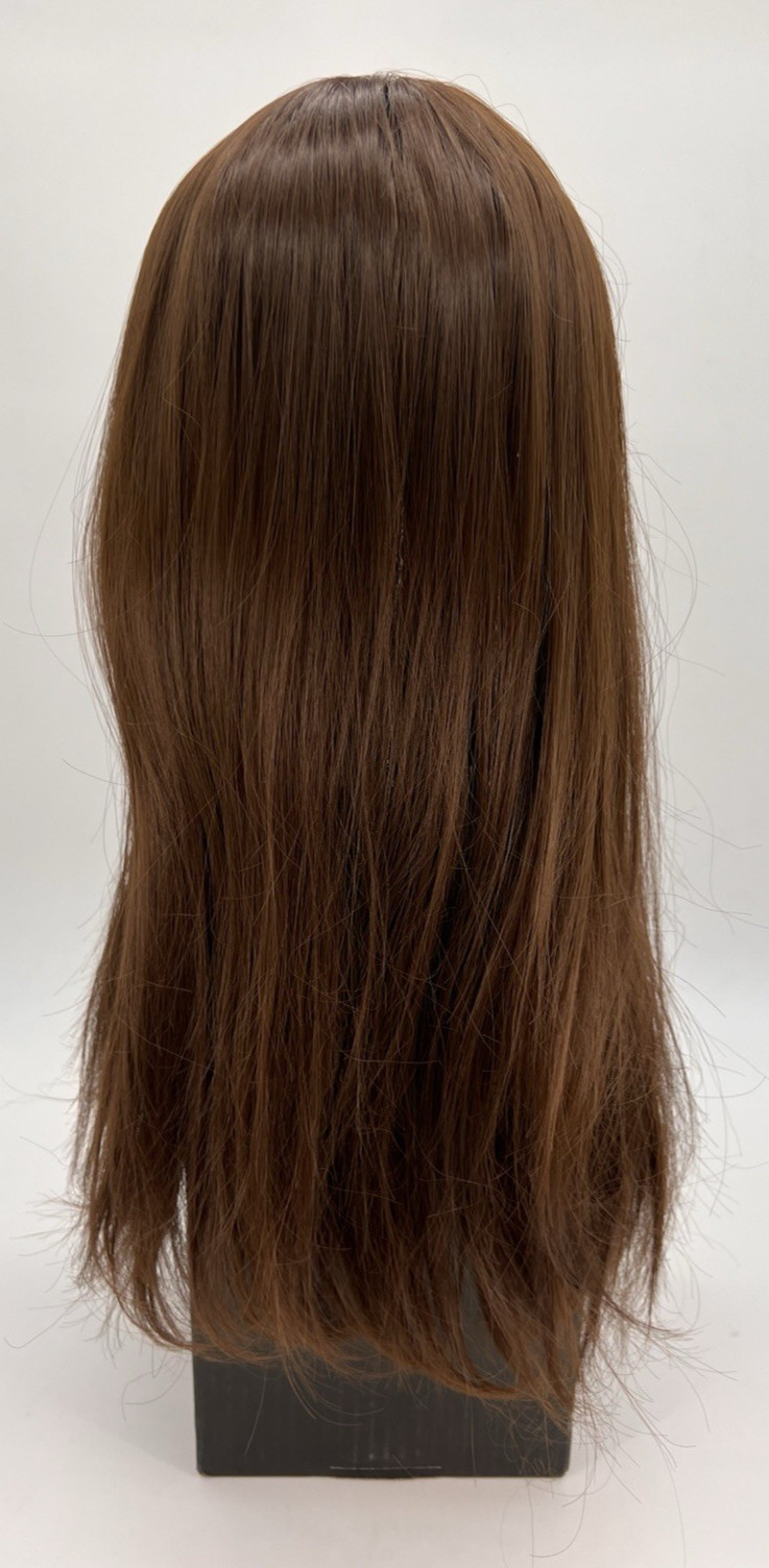 Chocolate Brown Straight Side Bangs 18in Premium Hair Topper