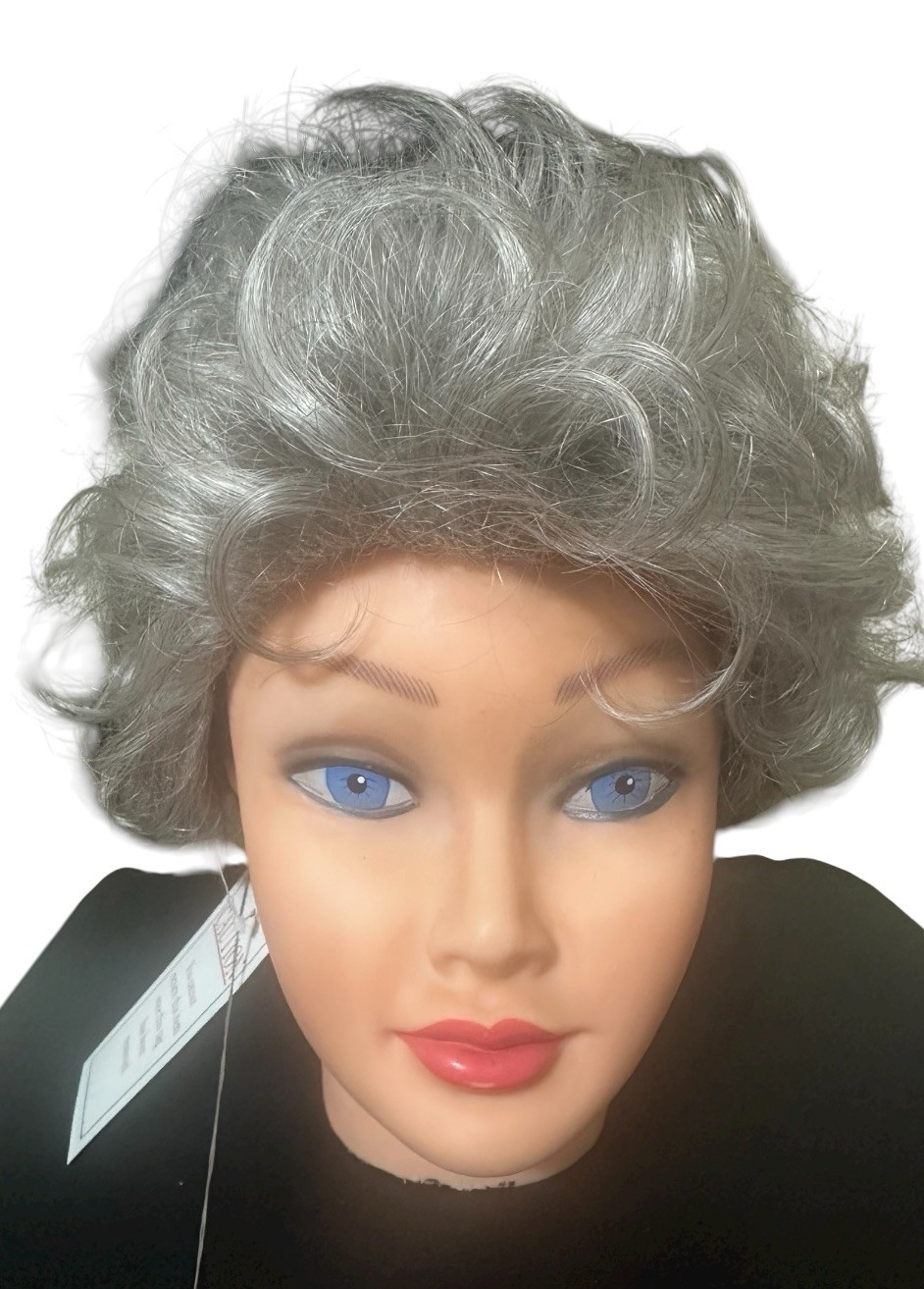 TWC Basic Wig VIOLET PETITE Color #56 GRAY Short Length Layered Curls NO BOX