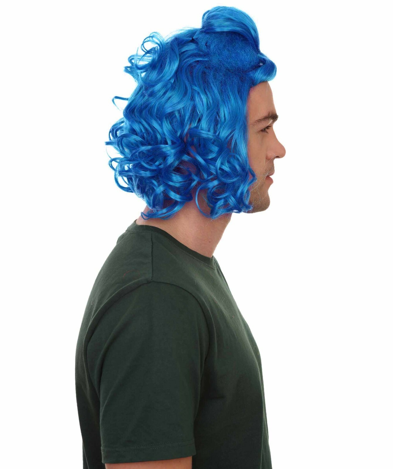 Blue Mens Wig | Cosplay Halloween Wig | Premium Breathable Capless Cap HM-294