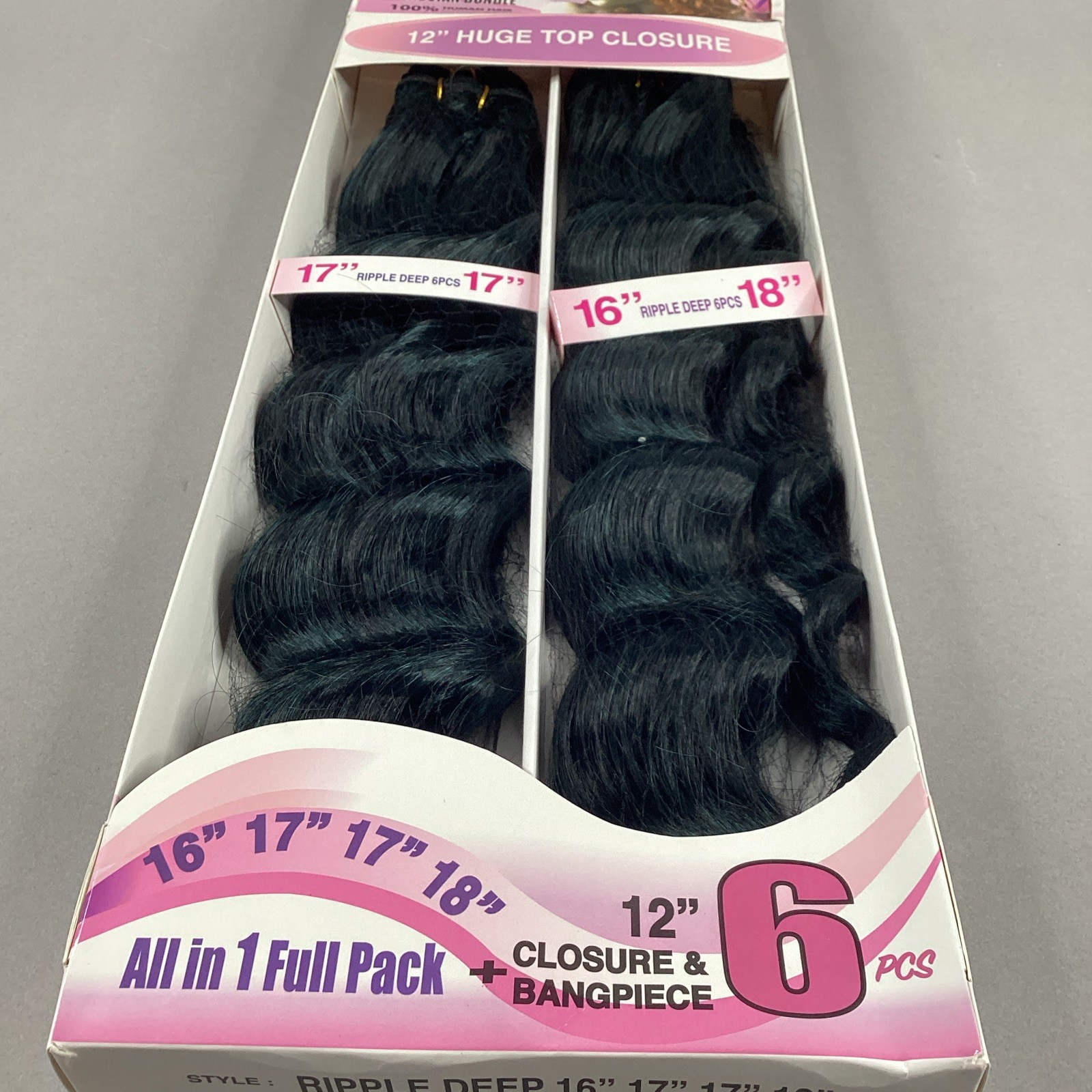 Ripple Deep #Olive Black 16” 18” All-in-One Premium Synthetic Hair Extensions