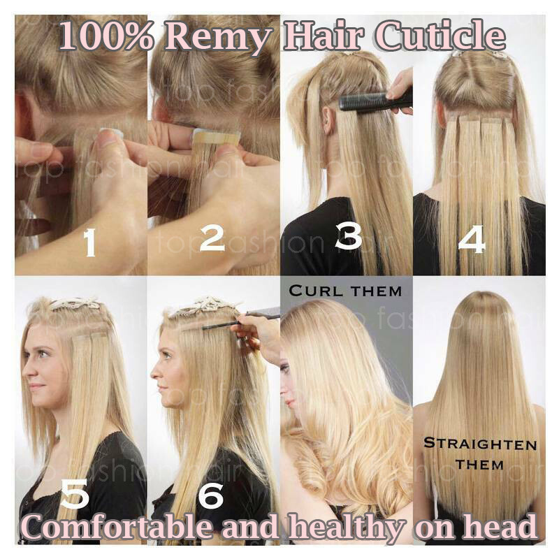 US Super Tape In Glue 100% Human Remy Hair Extensions Real Thick 100g 40pcs GG36